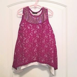 *5/$20* Purple Lace/Sequin Girls Top